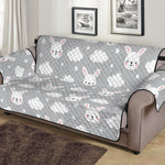 Rabbit And Cloud Pattern Print Sofa Protector