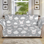 Rabbit And Cloud Pattern Print Sofa Protector