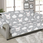 Rabbit And Cloud Pattern Print Sofa Protector