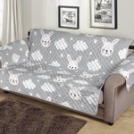 Rabbit And Cloud Pattern Print Sofa Protector