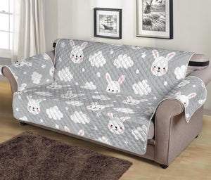 Rabbit And Cloud Pattern Print Sofa Protector