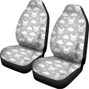 Rabbit And Cloud Pattern Print Universal Fit Car Seat Covers