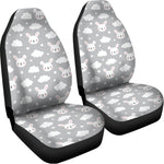 Rabbit And Cloud Pattern Print Universal Fit Car Seat Covers