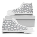Rabbit And Cloud Pattern Print White High Top Sneakers