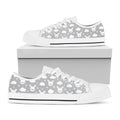 Rabbit And Cloud Pattern Print White Low Top Sneakers