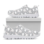 Rabbit And Cloud Pattern Print White Sneakers