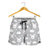 Rabbit And Cloud Pattern Print Women's Shorts