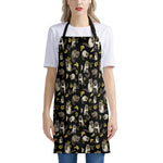 Raccoon And Banana Pattern Print Apron