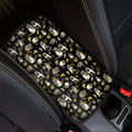 Raccoon And Banana Pattern Print Car Center Console Cover