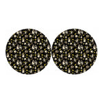 Raccoon And Banana Pattern Print Car Coasters