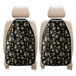 Raccoon And Banana Pattern Print Car Seat Organizers