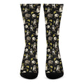 Raccoon And Banana Pattern Print Crew Socks