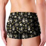 Raccoon And Banana Pattern Print Men's Boxer Briefs