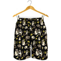 Raccoon And Banana Pattern Print Men's Shorts