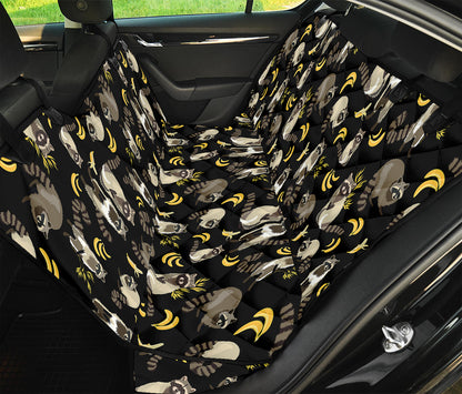 Raccoon And Banana Pattern Print Pet Car Back Seat Cover