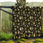 Raccoon And Banana Pattern Print Quilt