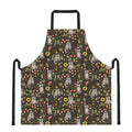 Raccoon And Floral Pattern Print Apron