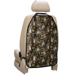 Raccoon And Floral Pattern Print Car Seat Organizers