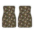Raccoon And Floral Pattern Print Front Car Floor Mats