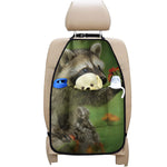 Raccoon And Flower Print Car Seat Organizers