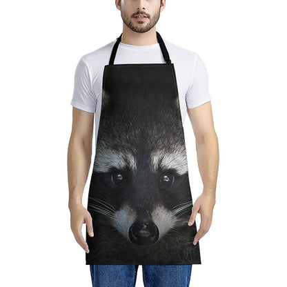 Raccoon Portrait Print Apron