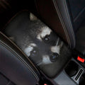 Raccoon Portrait Print Car Center Console Cover