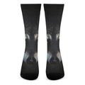 Raccoon Portrait Print Crew Socks