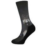 Raccoon Portrait Print Crew Socks