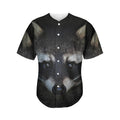 Raccoon Portrait Print Men's Baseball Jersey