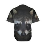 Raccoon Portrait Print Men's Baseball Jersey