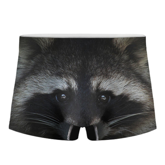 Raccoon Portrait Print Men's Boxer Briefs