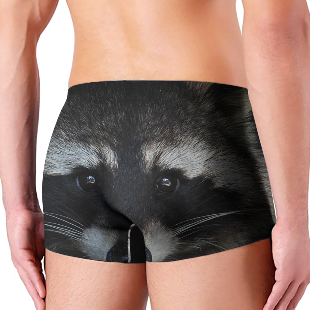 Raccoon Portrait Print Men's Boxer Briefs