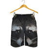 Raccoon Portrait Print Men's Shorts