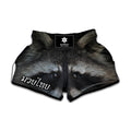 Raccoon Portrait Print Muay Thai Boxing Shorts
