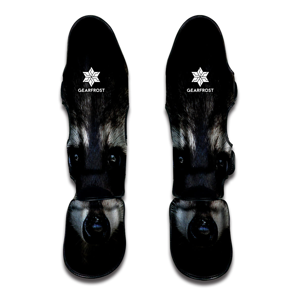 Raccoon Portrait Print Muay Thai Shin Guard