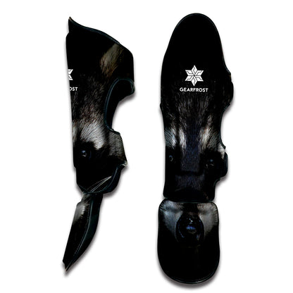 Raccoon Portrait Print Muay Thai Shin Guard