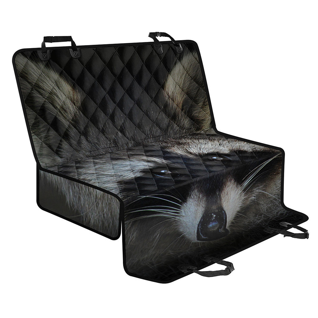 Raccoon Portrait Print Pet Car Back Seat Cover
