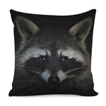 Raccoon Portrait Print Pillow Cover