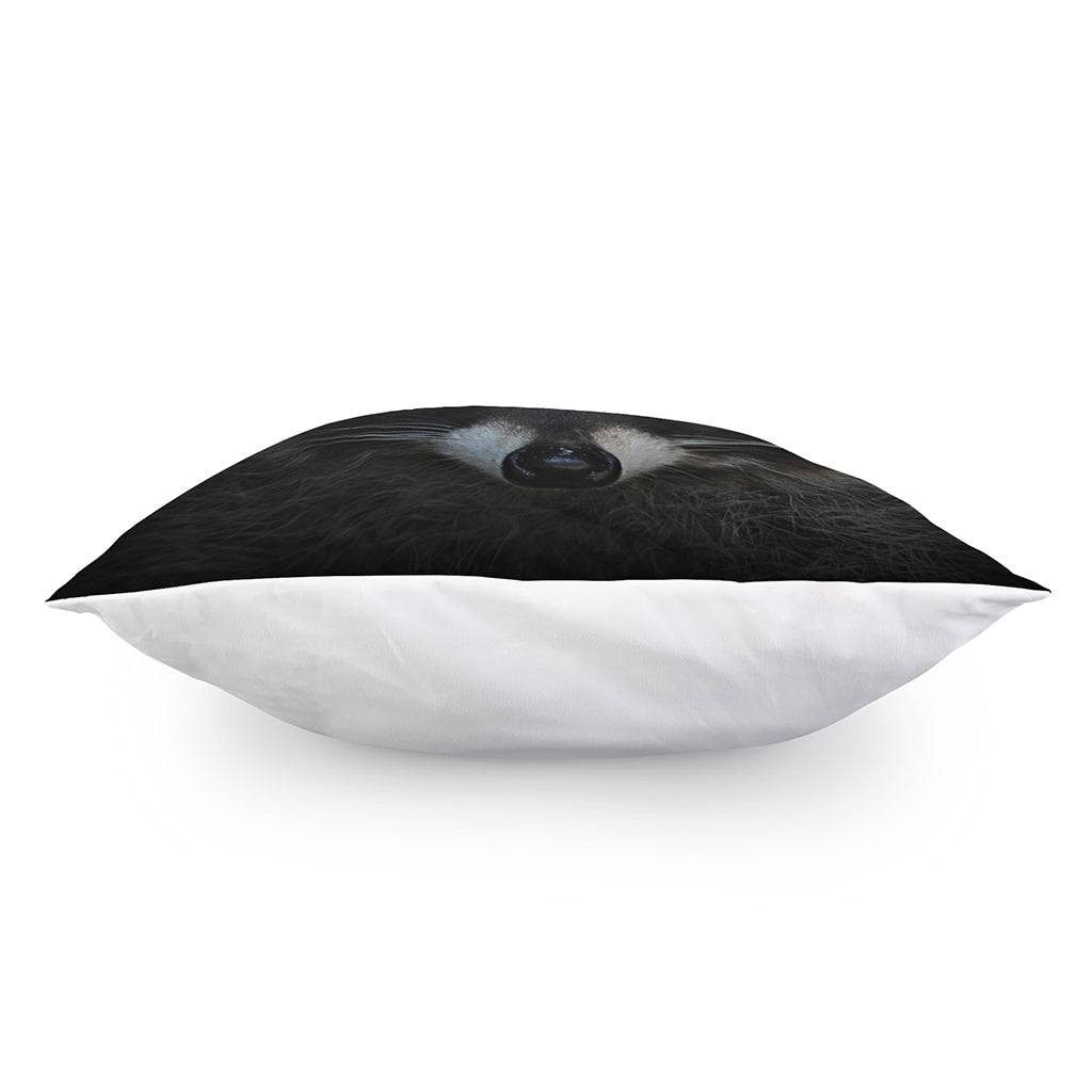 Raccoon Portrait Print Pillow Cover