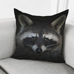 Raccoon Portrait Print Pillow Cover