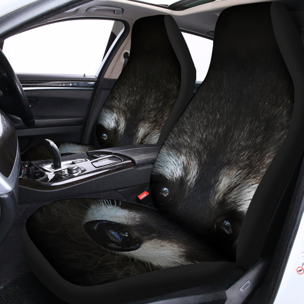 Raccoon Portrait Print Universal Fit Car Seat Covers