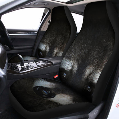 Raccoon Portrait Print Universal Fit Car Seat Covers