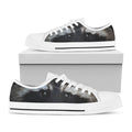 Raccoon Portrait Print White Low Top Sneakers
