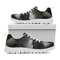 Raccoon Portrait Print White Running Shoes