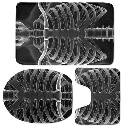 Radiologist X-Ray Film Print 3 Piece Bath Mat Set
