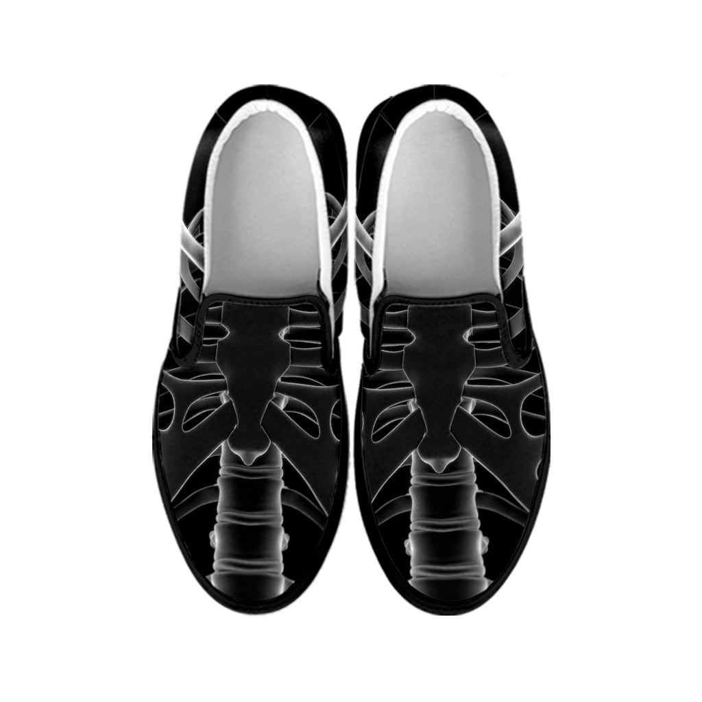 Radiologist X-Ray Film Print Black Slip On Shoes