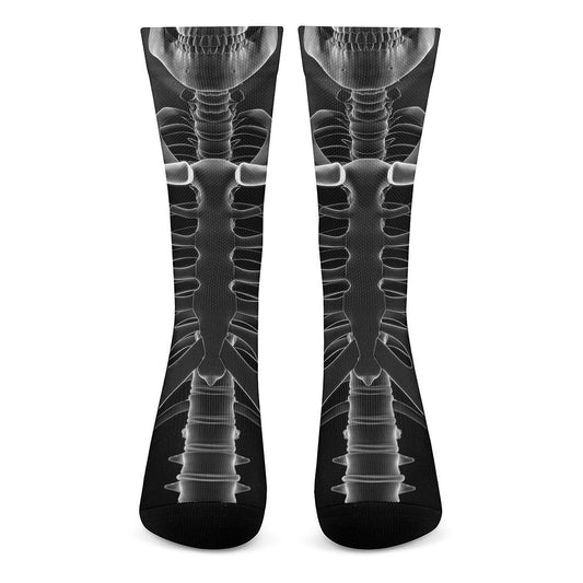 Radiologist X-Ray Film Print Crew Socks
