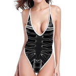 Radiologist X-Ray Film Print One Piece High Cut Swimsuit