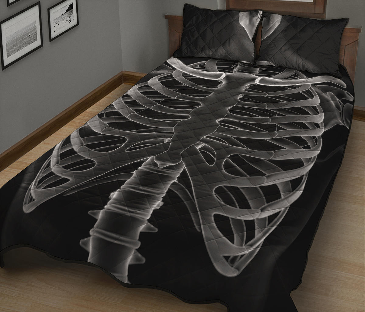 Radiologist X-Ray Film Print Quilt Bed Set