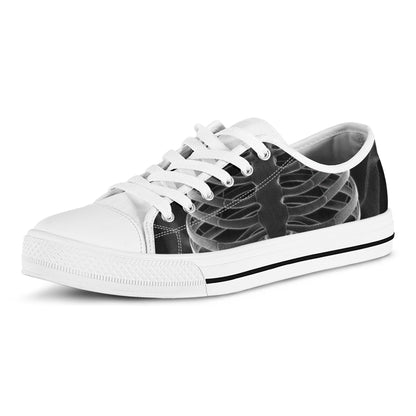 Radiologist X-Ray Film Print White Low Top Shoes